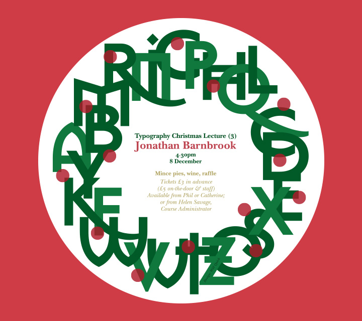 Jonathan Barnbrook Lecture (Poster)